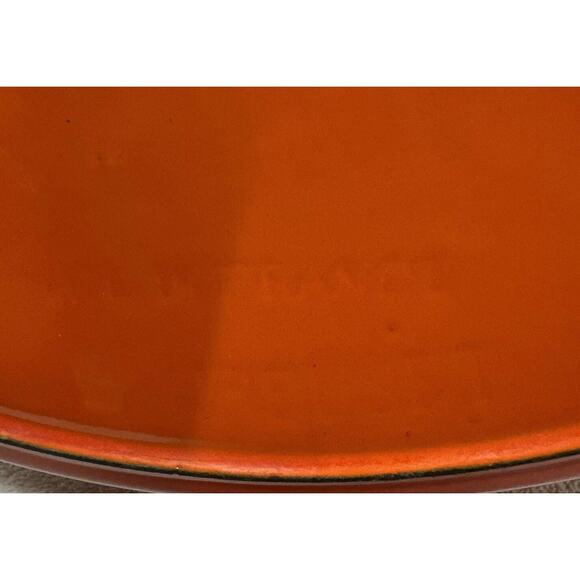 Vtg Le Creuset Cast Iron Enamel #32 Flame Oval Casserole Baking Dish France - Picture 10 of 10